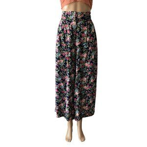 Vintage Athentico Forenza Wide Leg Floral Cropped Pants Size L